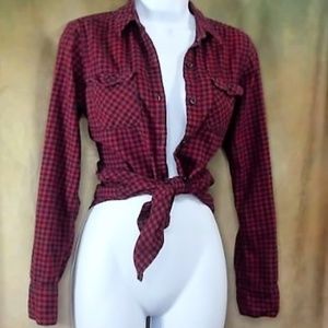 Eddie Bauer Red and Black Plaid Flannel